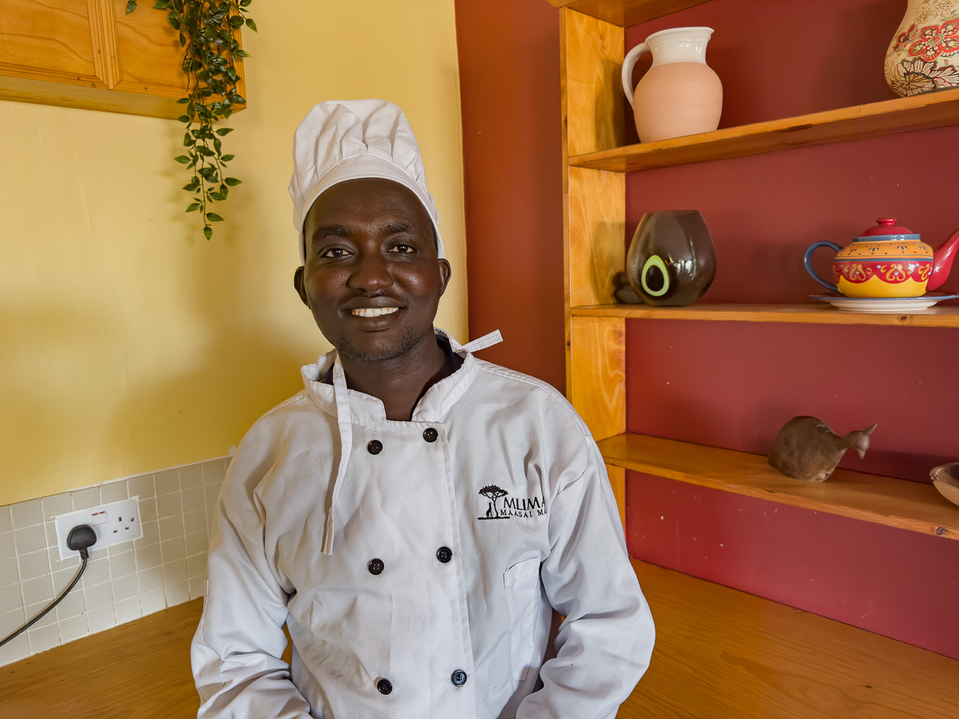 A member of the Mlima team at camp in the Maasai Mara